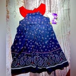 BLUEBERI BOULEVARD | NWT GIRLS HALTER TIE TOP OPEN BACK PAISLEY MIDI DRESS SZ18M